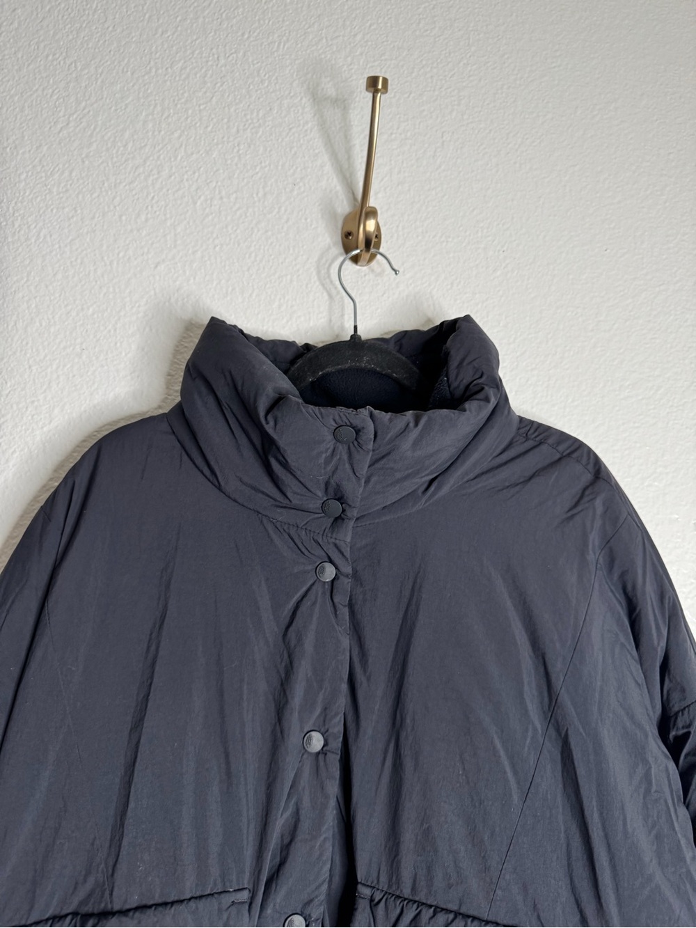 Free People FP Movement Duvet Bomber Puffer Jacket Black Size Large - Picture 3 of 7